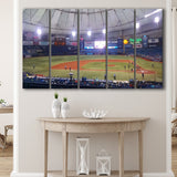 Tampa Bay Rays Wall Art Tropicana Field Stadium Canvas Prints,Multi Panels B,Sport Stadium Art Prints, Fan Gift