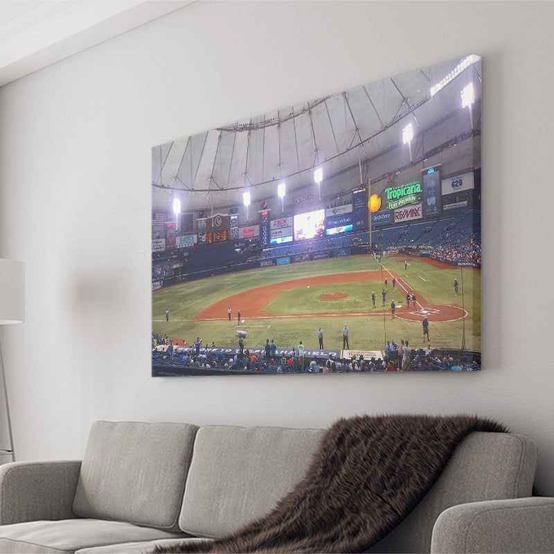 Tampa Bay Rays Wall Art Tropicana Field Stadium Canvas Prints,Sport Stadium Art Prints, Fan Gift, Wall Decor