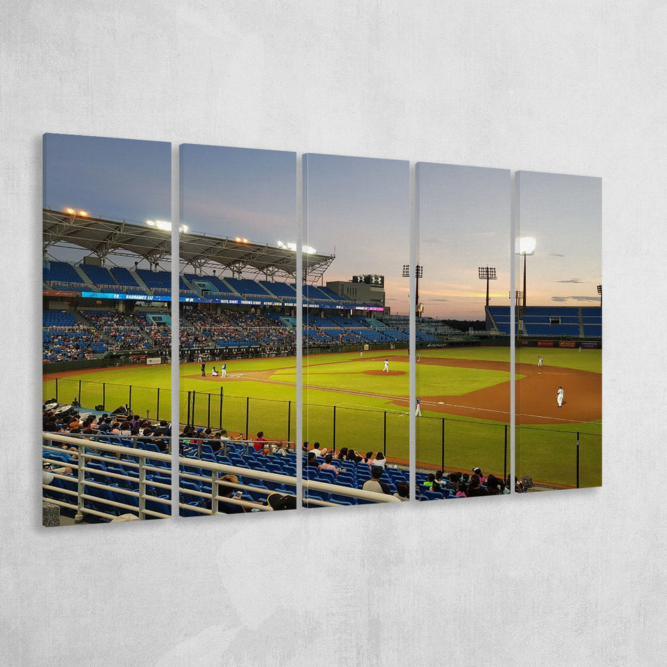 Taoyuan Intl Baseball Stadium, Stadium Canvas, Sport Art, Gift for him, Multi Panels B, Canvas Prints Wall Art Decor