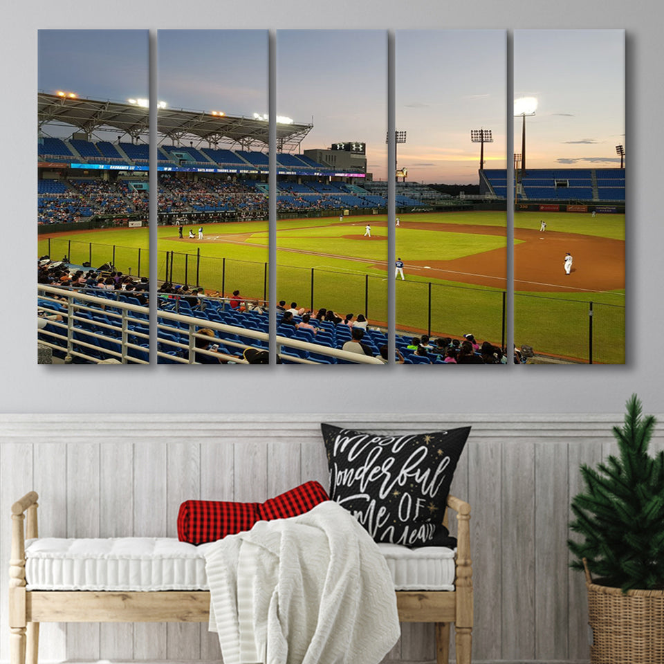 Taoyuan Intl Baseball Stadium, Stadium Canvas, Sport Art, Gift for him, Multi Panels B, Canvas Prints Wall Art Decor