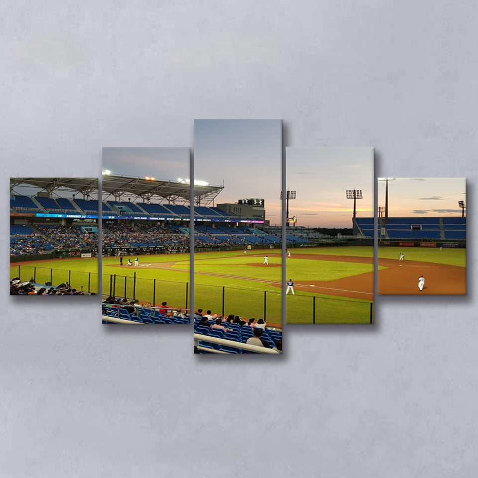 Taoyuan Intl Baseball Stadium, Stadium Canvas, Sport Art, Large Canvas, Multi Panels, Canvas Prints Wall Art Decor