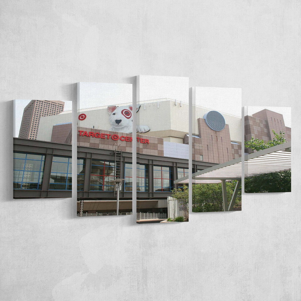 Target Center Stadium Canvas Prints Minnesota Timberwolves Wall Art,Multi Panels,Sport Stadium Art Prints, Fan Gift
