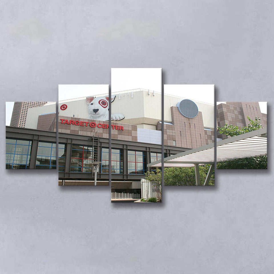 Target Center Stadium Canvas Prints Minnesota Timberwolves Wall Art,Multi Panels,Sport Stadium Art Prints, Fan Gift