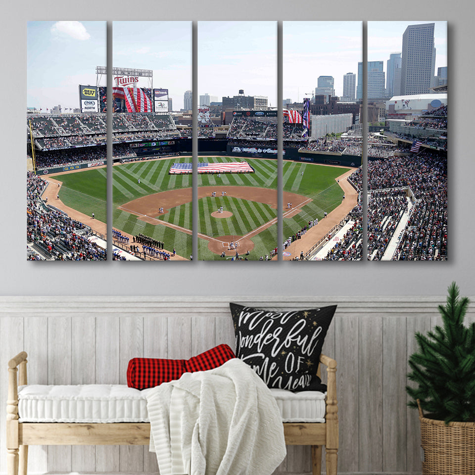 Target Field All Star, Stadium Canvas, Sport Art, Gift for him, Multi Panels B, Canvas Prints Wall Art Decor