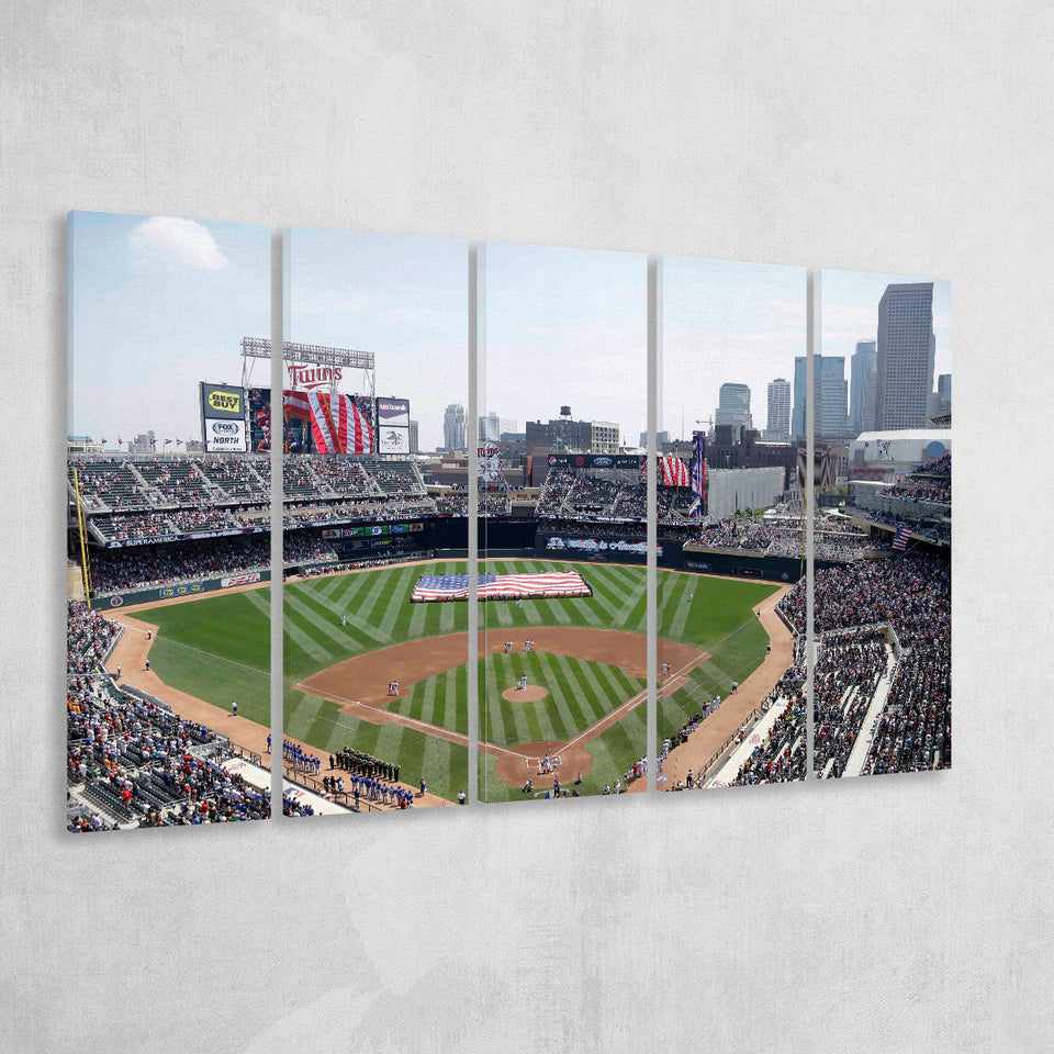 Target Field All Star, Stadium Canvas, Sport Art, Gift for him, Multi Panels B, Canvas Prints Wall Art Decor