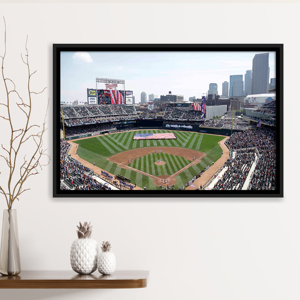 Target Field All Star, Stadium Canvas, Sport Art, Gift for him, Framed Canvas Prints Wall Art Decor, Framed Picture