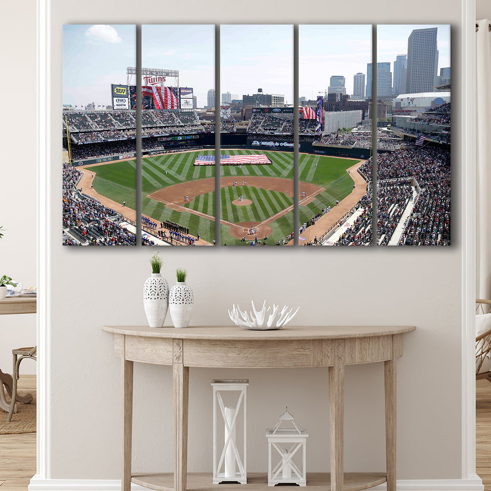Target Field All Star, Stadium Canvas, Sport Art, Gift for him, Multi Panels B, Canvas Prints Wall Art Decor