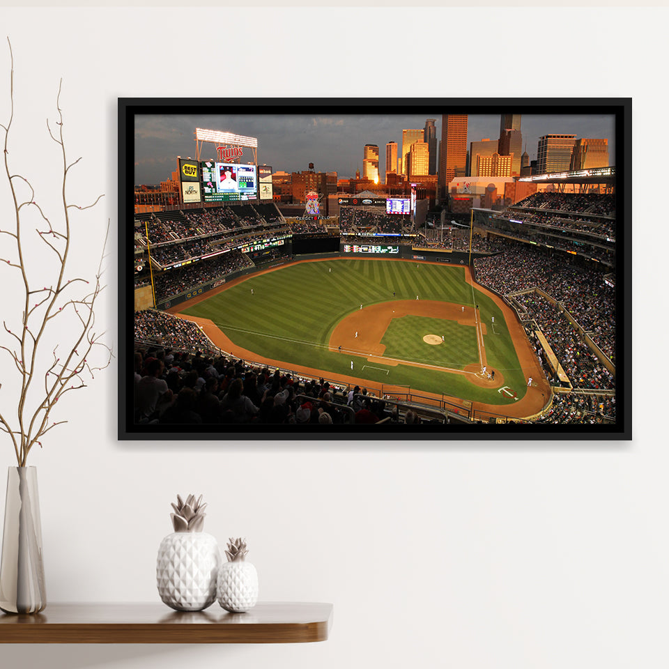 Target Field Minnesota, Stadium Canvas, Sport Art, Gift for him, Framed Canvas Prints Wall Art Decor, Framed Picture