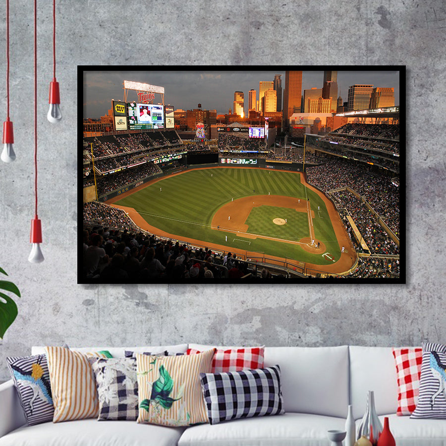 Target Field Minnesota, Stadium Canvas, Sport Art, Gift for him, Framed Art Prints Wall Art Decor, Framed Picture