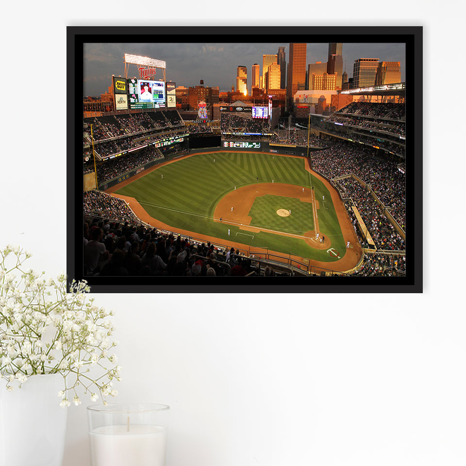 Target Field Minnesota, Stadium Canvas, Sport Art, Gift for him, Framed Canvas Prints Wall Art Decor, Framed Picture