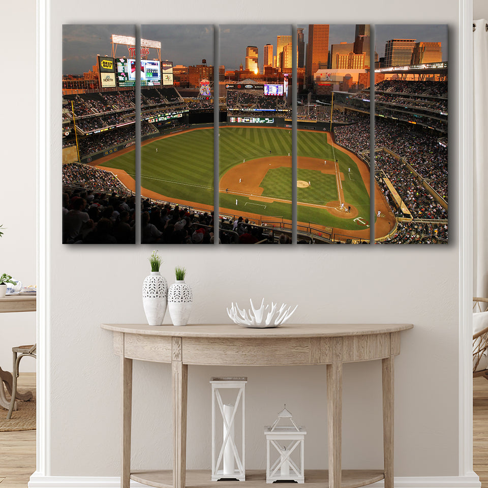 Target Field Minnesota, Stadium Canvas, Sport Art, Gift for him, Multi Panels B, Canvas Prints Wall Art Decor