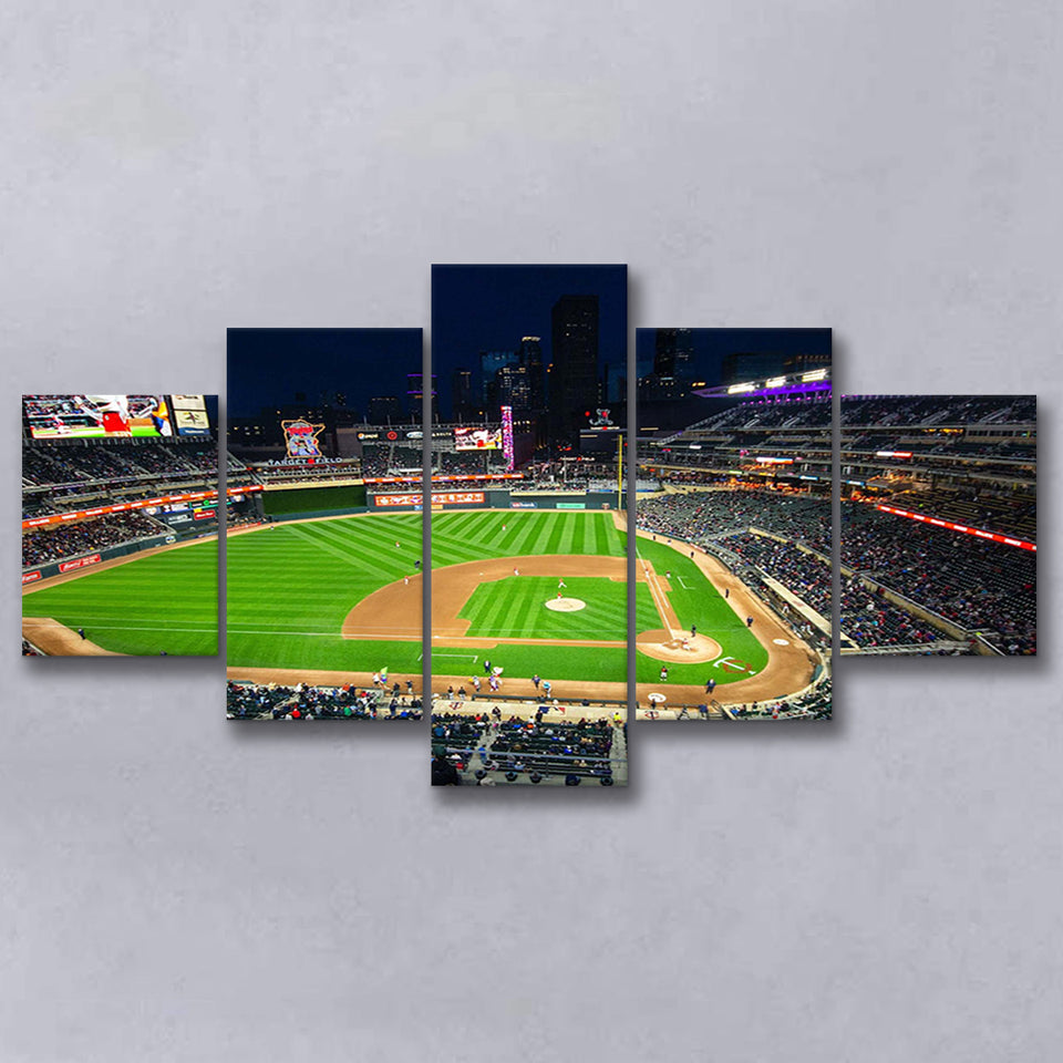 Target Field Wall Art Minnesota Twins Baseball Stadium,Multi Panels,Sport Stadium Art Prints, Fan Gift