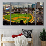 Target Field Wall Art Minnesota Twins Stadium Canvas Prints,Multi Panels B,Sport Stadium Art Prints, Fan Gift
