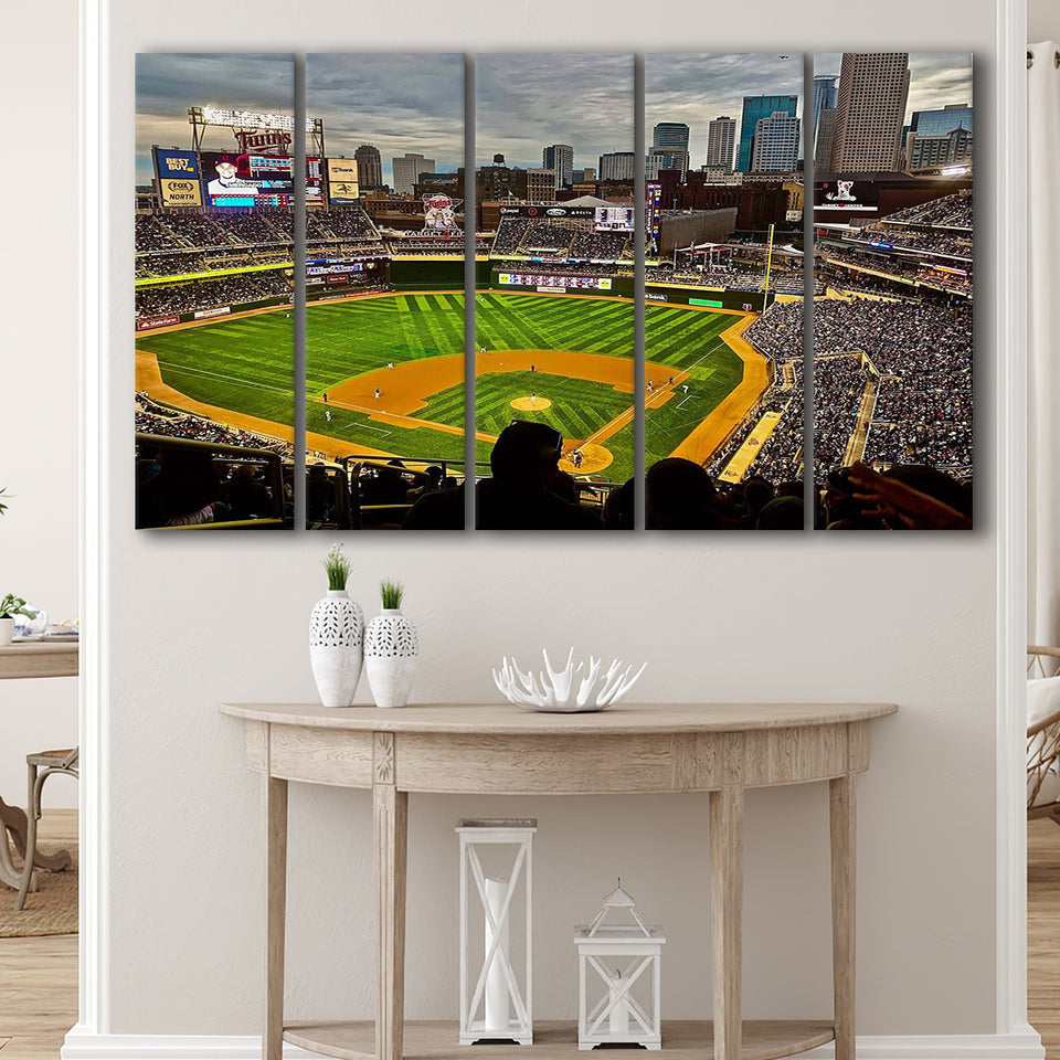 Target Field Wall Art Minnesota Twins Stadium Canvas Prints,Multi Panels B,Sport Stadium Art Prints, Fan Gift