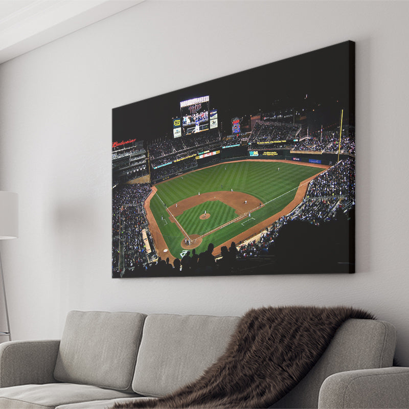 Target Field at Night Stadium Canvas Prints Minnesota Twins Stadium,Sport Stadium Art Prints, Fan Gift, Wall Decor