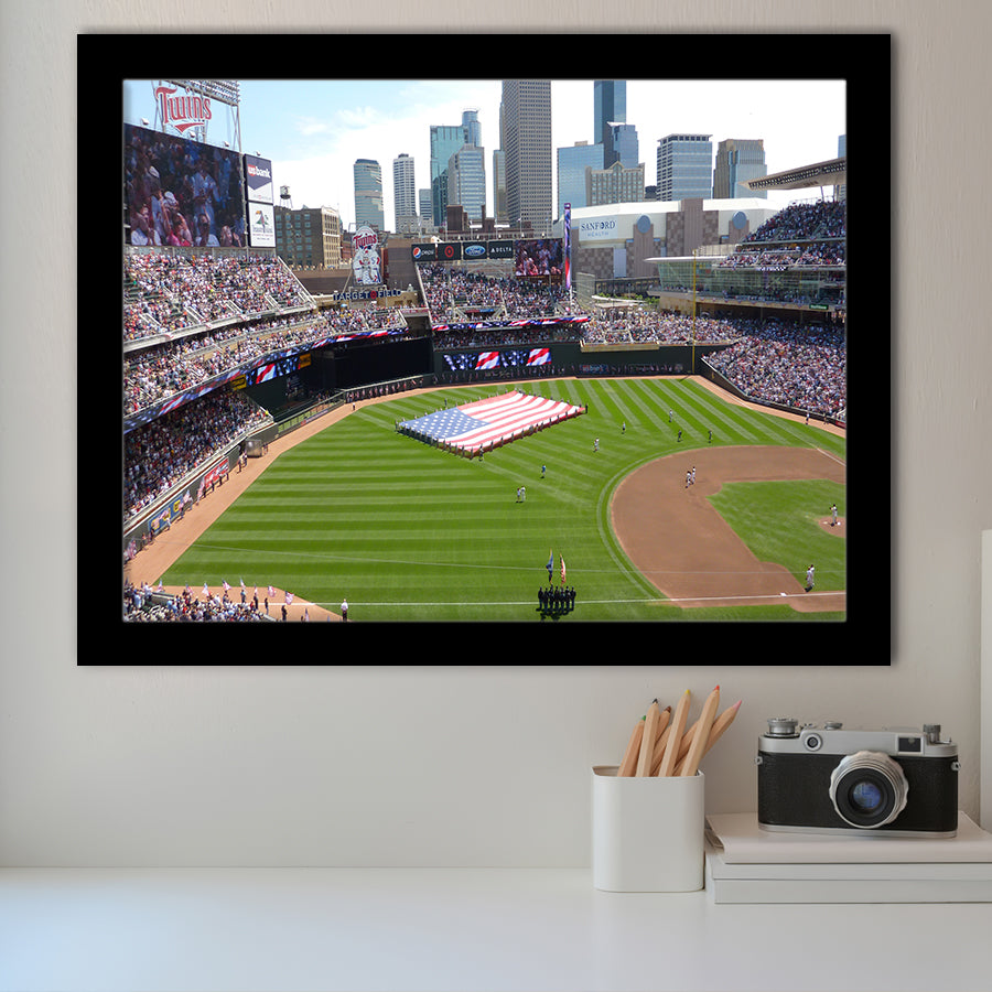 Target Field in Minneapolis, Stadium Canvas, Sport Art, Gift for him, Framed Art Prints Wall Art Decor, Framed Picture