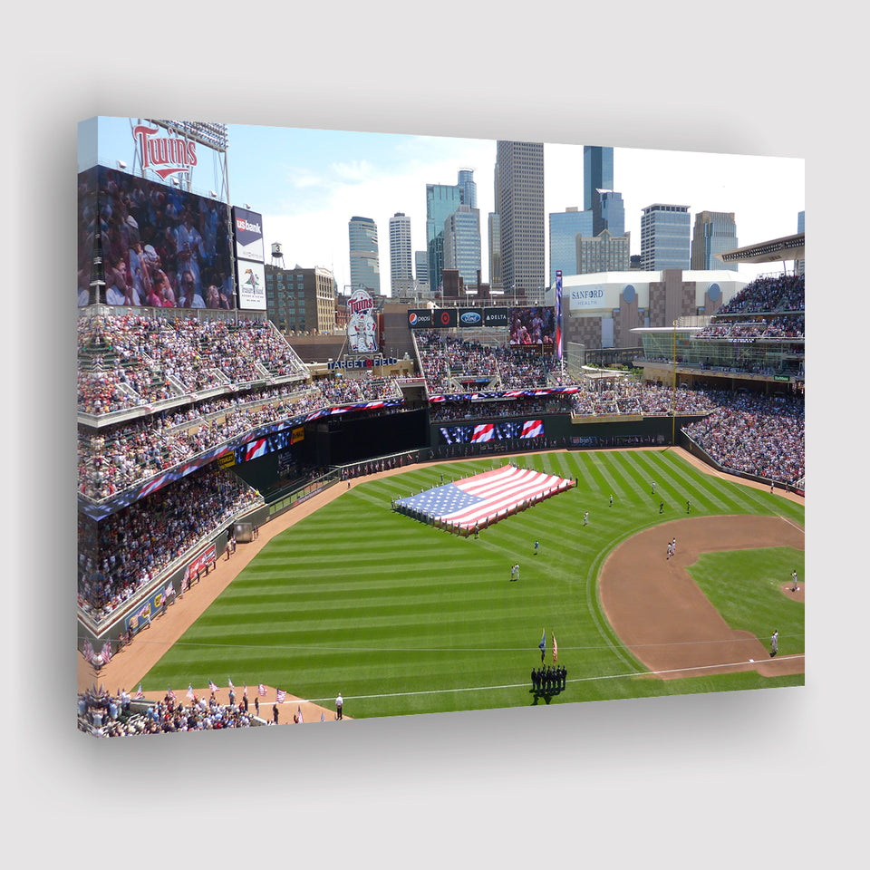 Target Field in Minneapolis, Stadium Canvas, Sport Art, Gift for him, Fan Gift, Canvas Prints Wall Art Decor