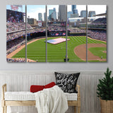 Target Field in Minneapolis, Stadium Canvas, Sport Art, Gift for him, Multi Panels B, Canvas Prints Wall Art Decor