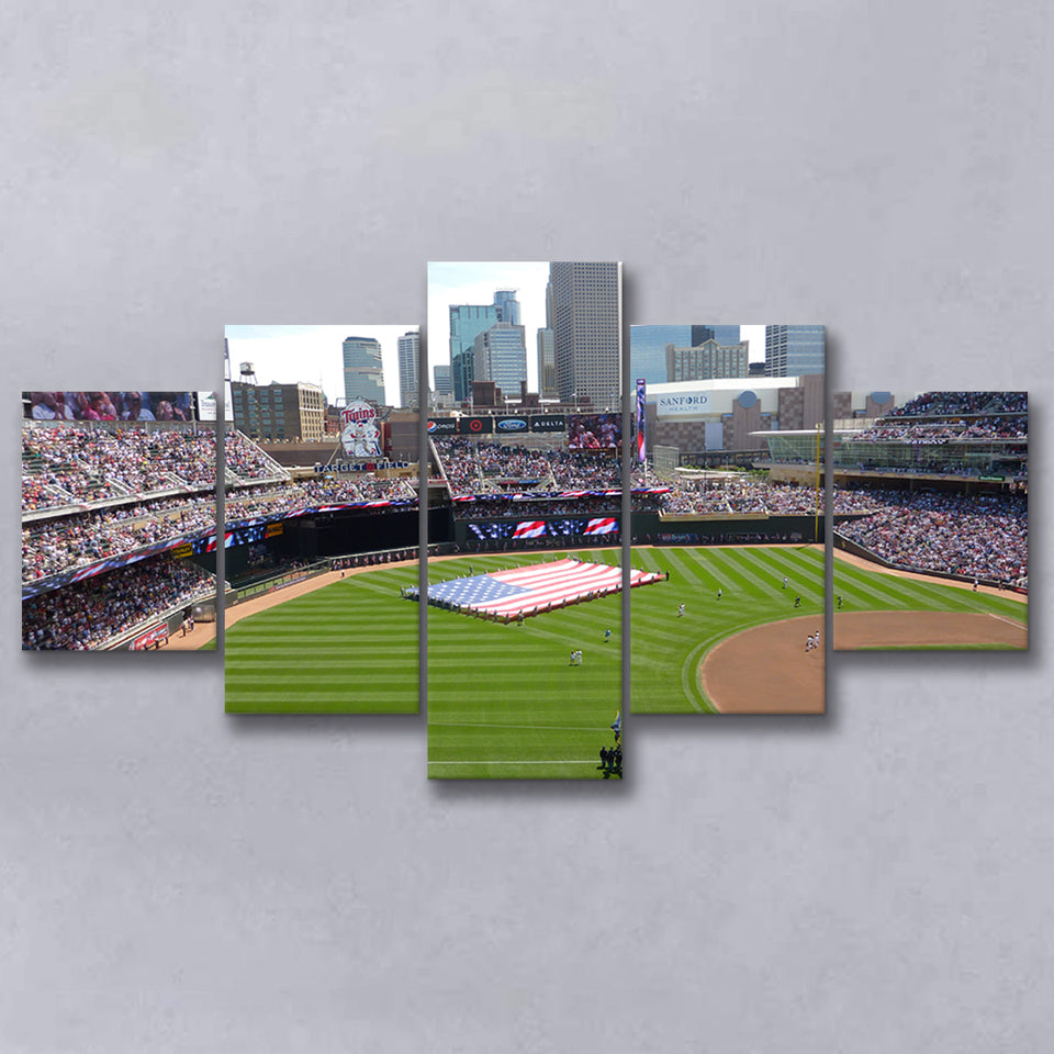 Target Field in Minneapolis, Stadium Canvas, Sport Art, Large Canvas, Multi Panels, Canvas Prints Wall Art Decor