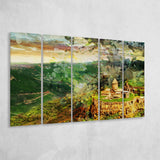 Tatev Monastery Armenia 5 Piece B Canvas Prints Wall Art Decor, Multi Panels,Large Canvas, Home Decor