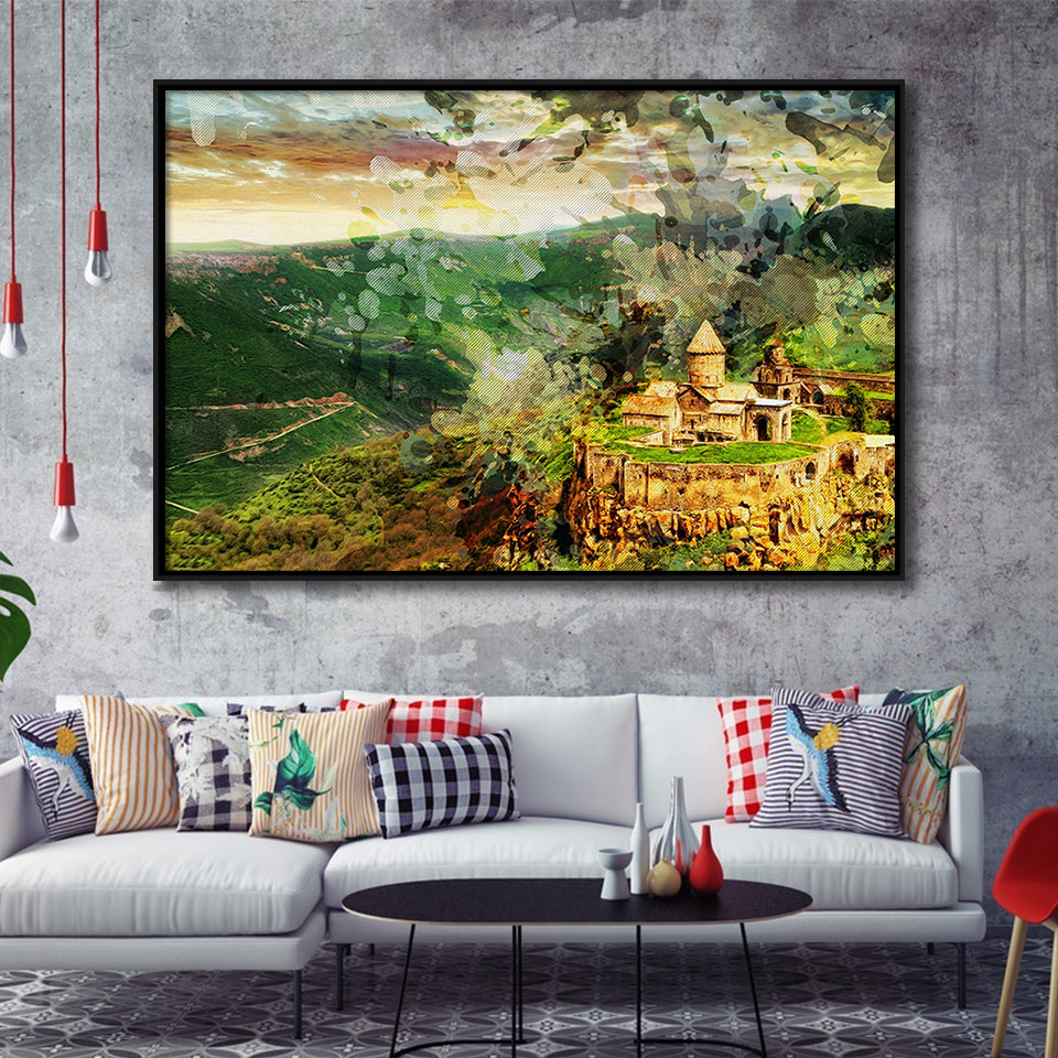 Tatev Monastery Armenia Framed Canvas Prints Wall Art Decor - Painting Canvas, Framed Picture, Home Decor