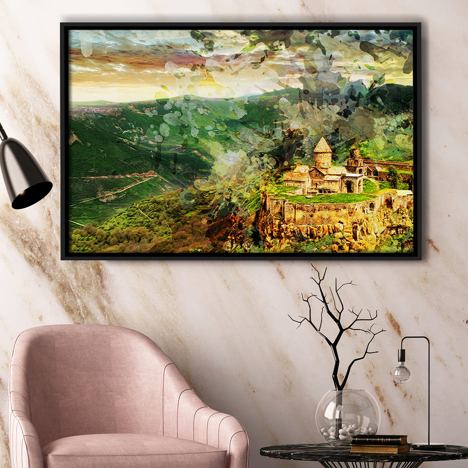 Tatev Monastery Armenia Framed Canvas Prints Wall Art Decor - Painting Canvas, Framed Picture, Home Decor