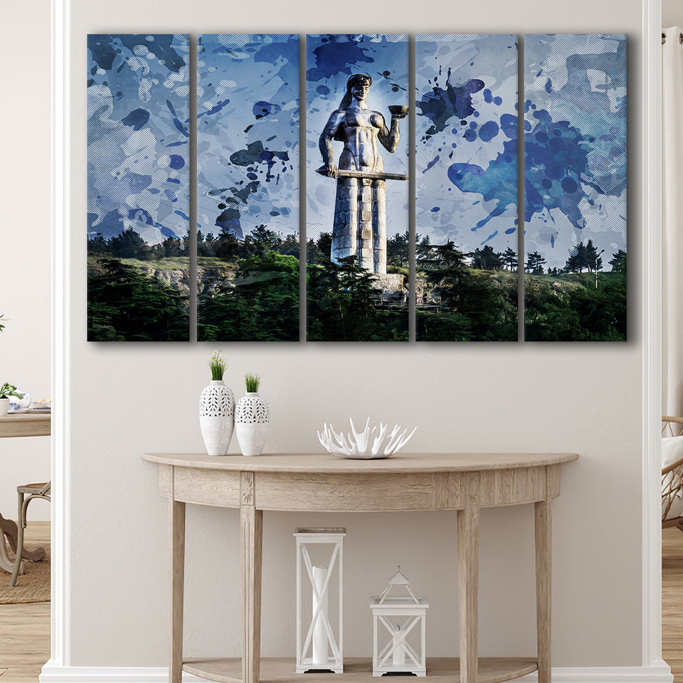 Tbilisi Mother of Georgia 5 Piece B Canvas Prints Wall Art Decor, Multi Panels,Large Canvas, Home Decor