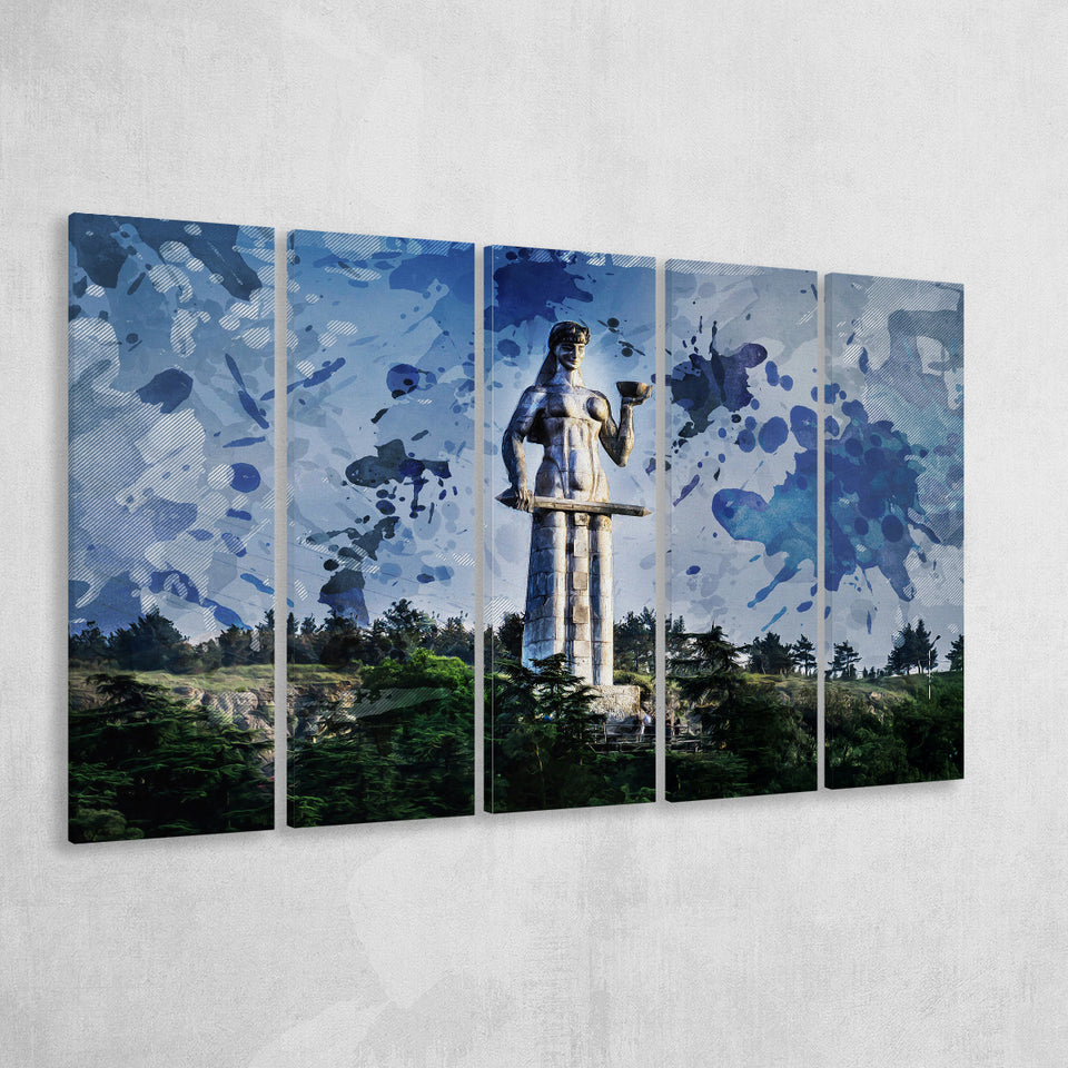 Tbilisi Mother of Georgia 5 Piece B Canvas Prints Wall Art Decor, Multi Panels,Large Canvas, Home Decor