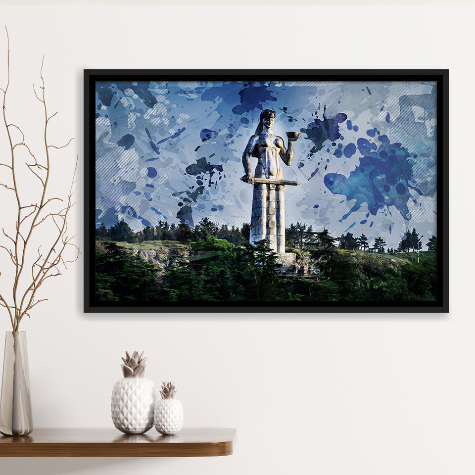 Tbilisi Mother of Georgia Framed Canvas Prints Wall Art Decor - Painting Canvas, Framed Picture, Home Decor
