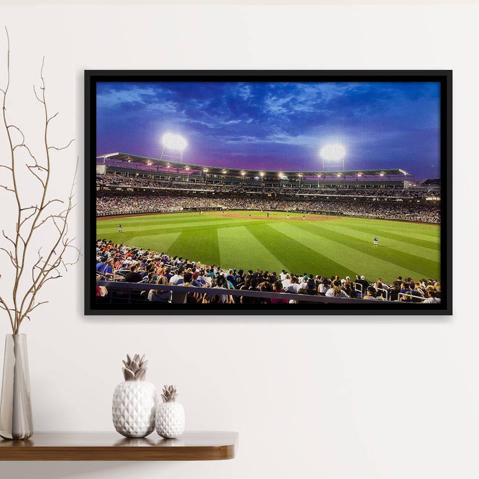 Td Ameritrade Park Omaha, Stadium Canvas, Sport Art, Gift for him, Framed Canvas Prints Wall Art Decor, Framed Picture