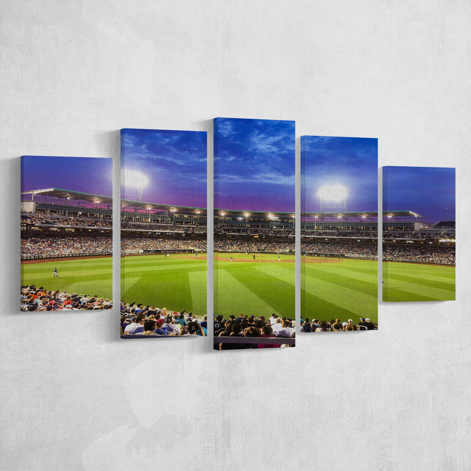 Td Ameritrade Park Omaha, Stadium Canvas, Sport Art, Large Canvas, Multi Panels, Canvas Prints Wall Art Decor