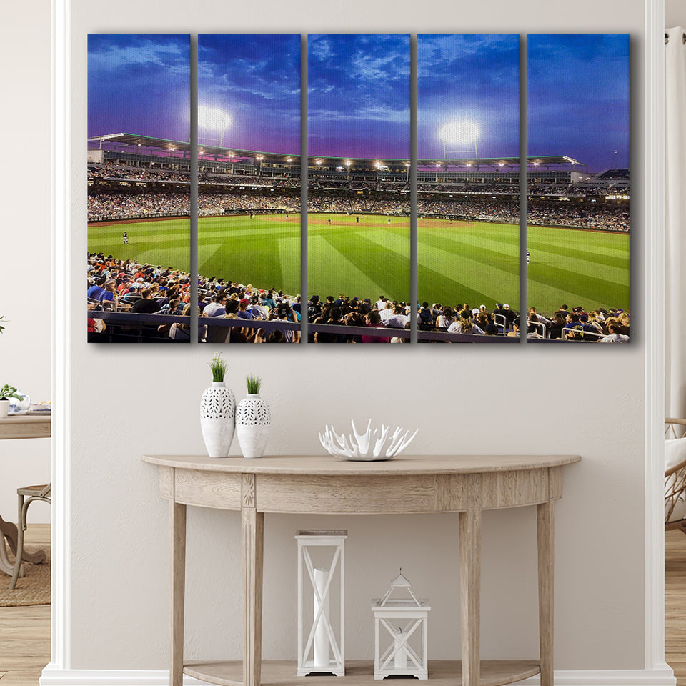 Td Ameritrade Park Omaha, Stadium Canvas, Sport Art, Gift for him, Multi Panels B, Canvas Prints Wall Art Decor