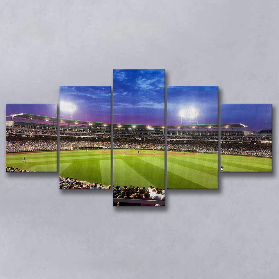 Td Ameritrade Park Omaha, Stadium Canvas, Sport Art, Large Canvas, Multi Panels, Canvas Prints Wall Art Decor
