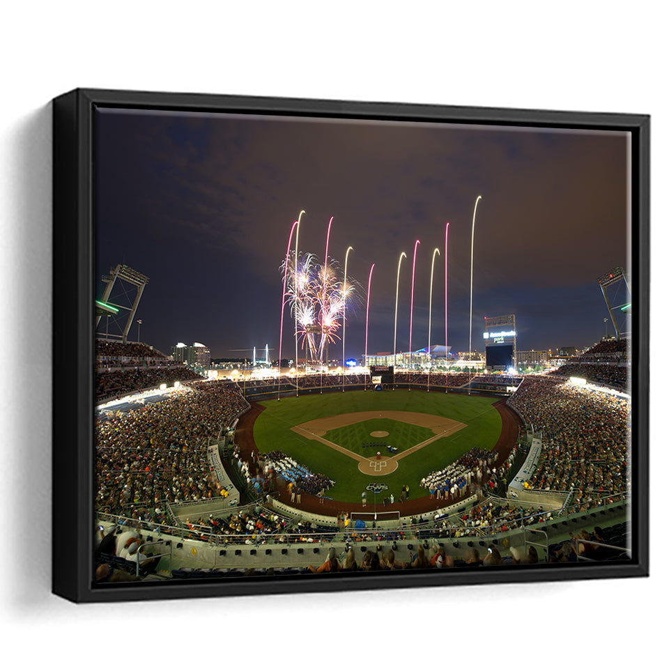 Td Ameritrade Park in Omaha, Stadium Canvas, Sport Art, Gift for him, Framed Canvas Prints Wall Art Decor, Framed Picture