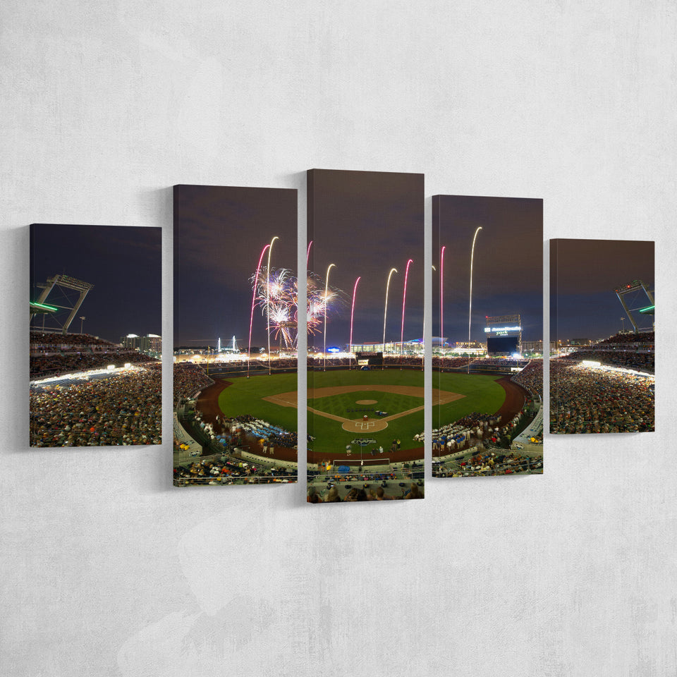 Td Ameritrade Park in Omaha, Stadium Canvas, Sport Art, Large Canvas, Multi Panels, Canvas Prints Wall Art Decor