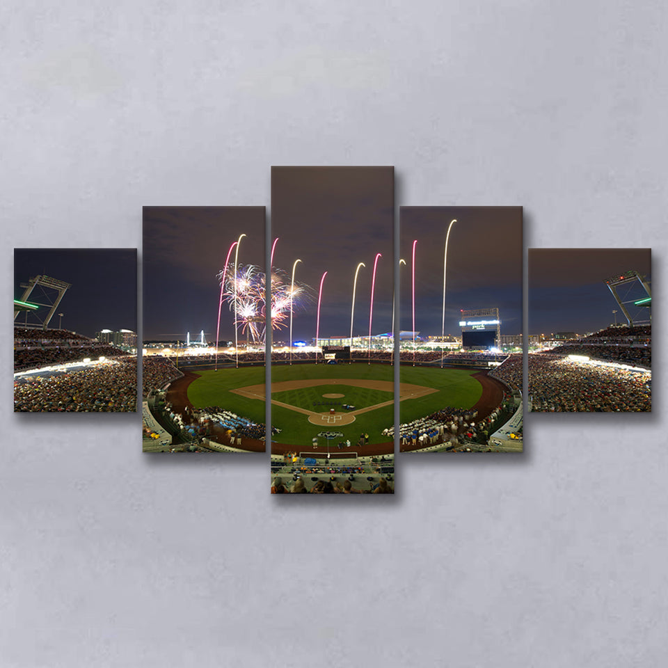 Td Ameritrade Park in Omaha, Stadium Canvas, Sport Art, Large Canvas, Multi Panels, Canvas Prints Wall Art Decor