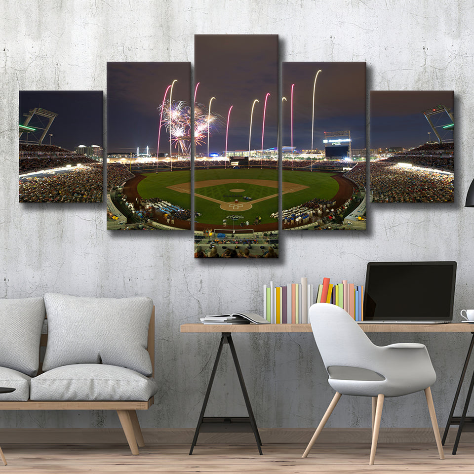 Td Ameritrade Park in Omaha, Stadium Canvas, Sport Art, Large Canvas, Multi Panels, Canvas Prints Wall Art Decor