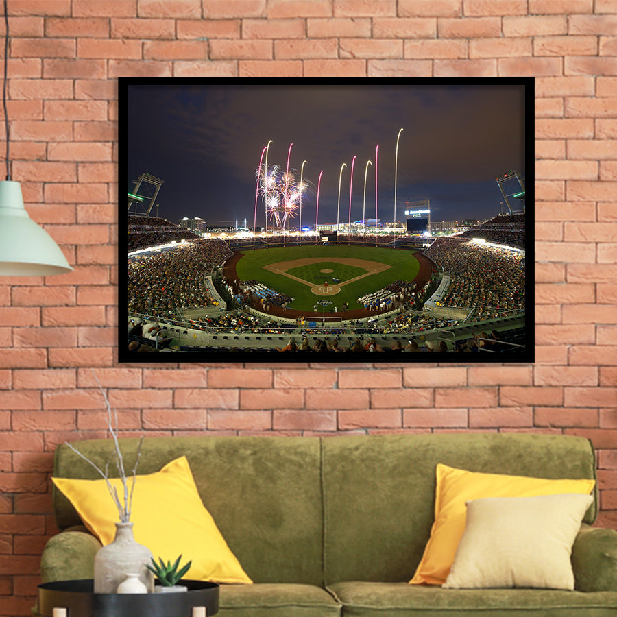 Td Ameritrade Park in Omaha, Stadium Canvas, Sport Art, Gift for him, Framed Art Prints Wall Art Decor, Framed Picture