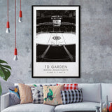 Td Garden Boston Bruins Ice Hockey Lovers Black And White Art Framed Art Prints Wall Art Decor, Framed Picture