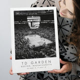 Td Garden Boston Celtics Basketball Lovers Black And White Art Canvas Prints Wall Art Home Decor