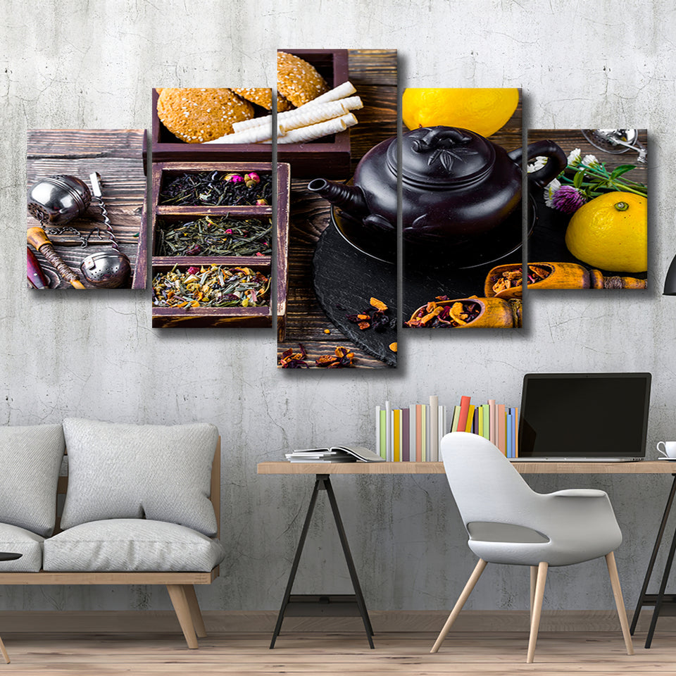 Tea Kitchen Wall Decor Tea Art Large Canvas Prints Multi Panels Wall Art Prints Home Decor