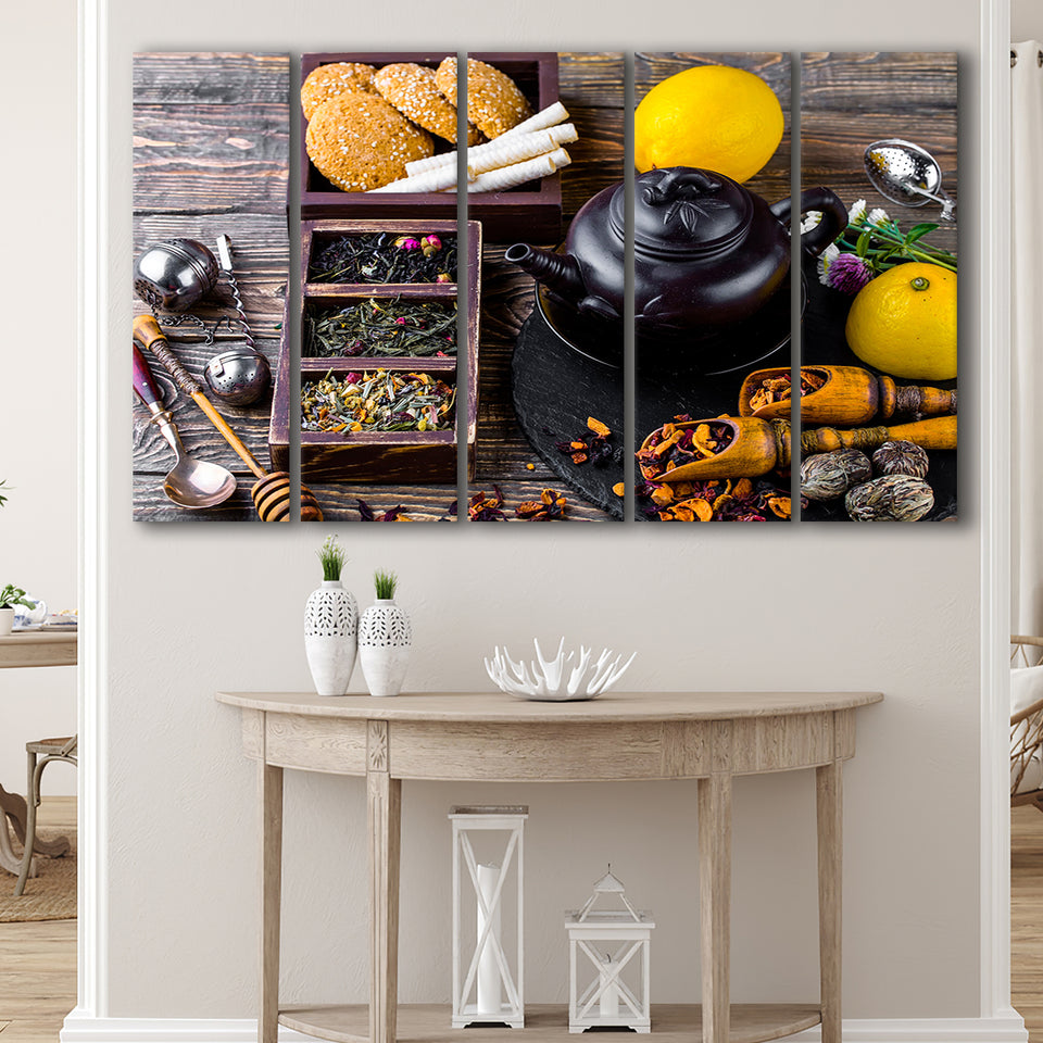 Tea Kitchen Wall Decor Tea Art Extra Large Canvas Prints Multi Panels B Wall Art Prints Home Decor