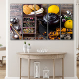 Tea Kitchen Wall Decor Tea Art Extra Large Canvas Prints Multi Panels B Wall Art Prints Home Decor