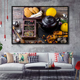 Tea Wall Art Framed Canvas Prints Wall Art Decor, Framed Picture, Floating Frame