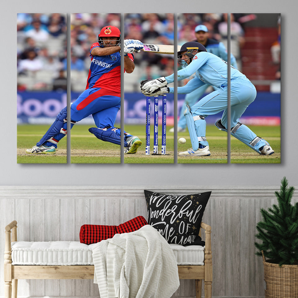 Team Cricket, Stadium Canvas, Sport Art, Gift for him, Multi Panels B, Canvas Prints Wall Art Decor