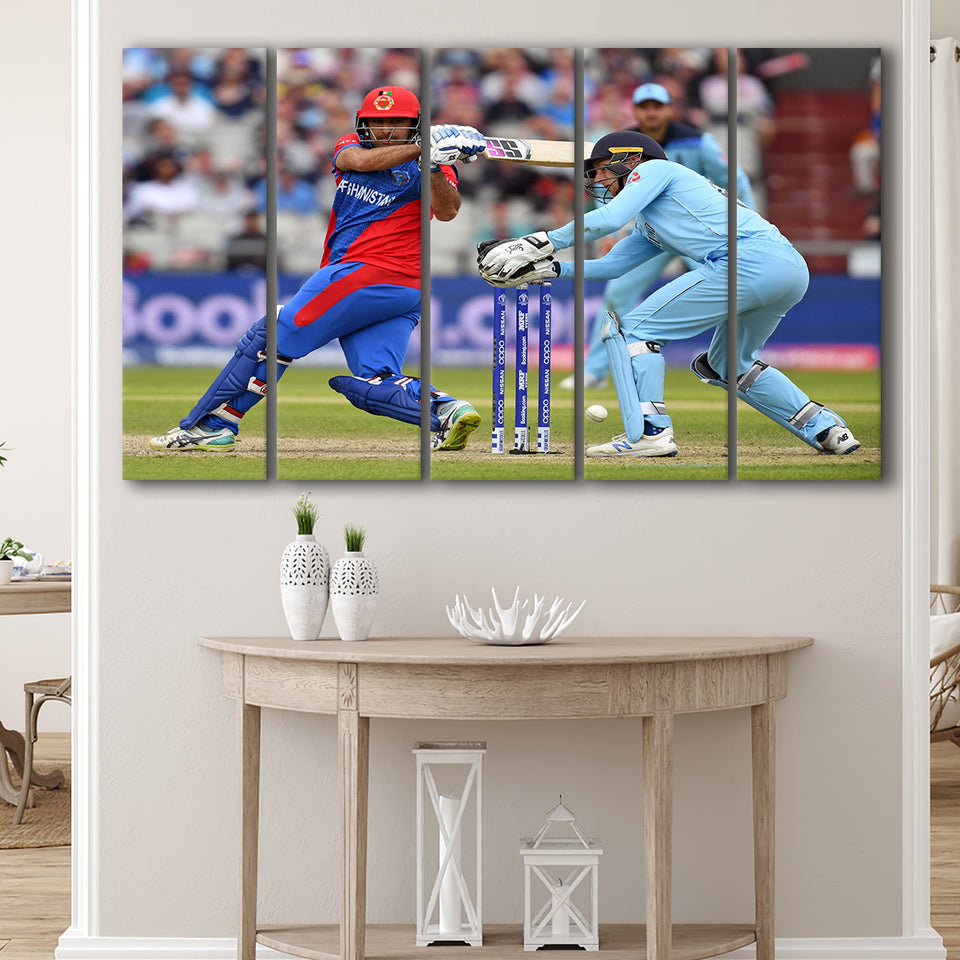 Team Cricket, Stadium Canvas, Sport Art, Gift for him, Multi Panels B, Canvas Prints Wall Art Decor