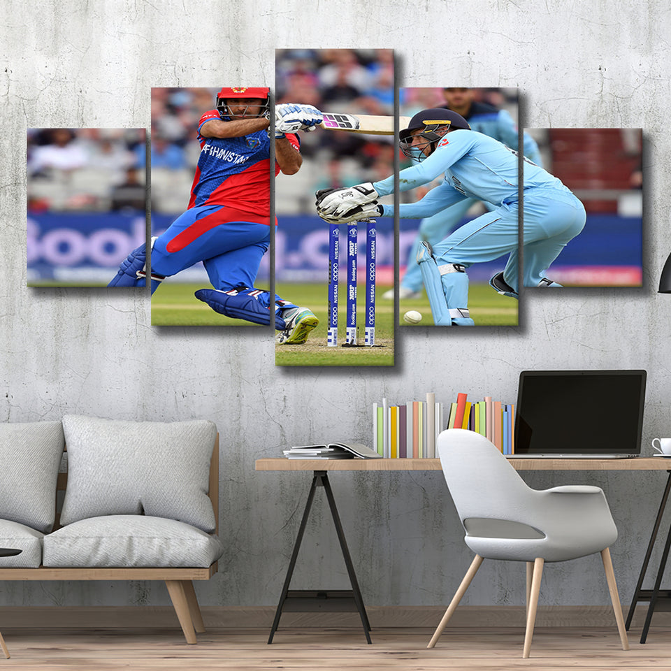 Team Cricket, Stadium Canvas, Sport Art, Large Canvas, Multi Panels, Canvas Prints Wall Art Decor