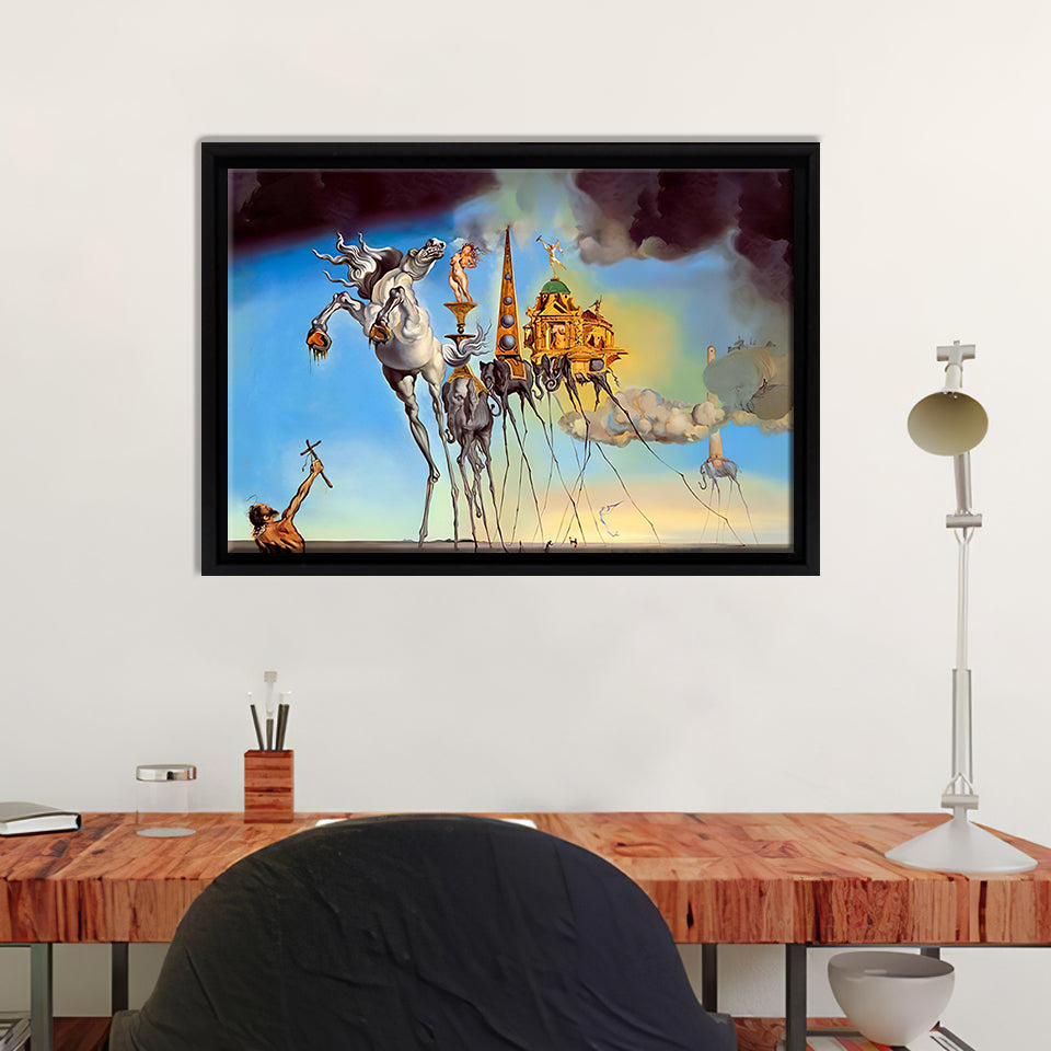 Temptation Of Saint Lazaro Framed Canvas Wall Art - Framed Prints, Canvas Prints, Prints for Sale, Canvas Painting