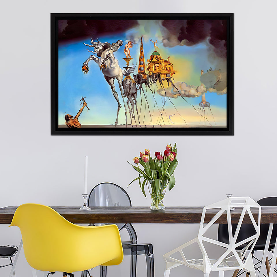 Temptation Of Saint Lazaro Framed Canvas Wall Art - Framed Prints, Canvas Prints, Prints for Sale, Canvas Painting
