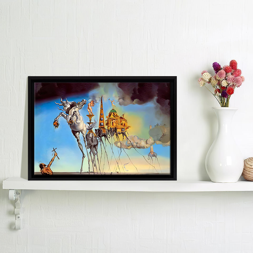 Temptation Of Saint Lazaro Framed Canvas Wall Art - Framed Prints, Canvas Prints, Prints for Sale, Canvas Painting